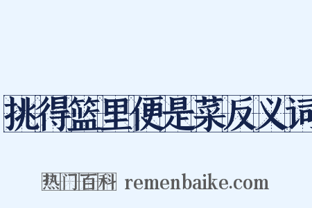 挑得篮里便是菜反义词是什么意思的图片